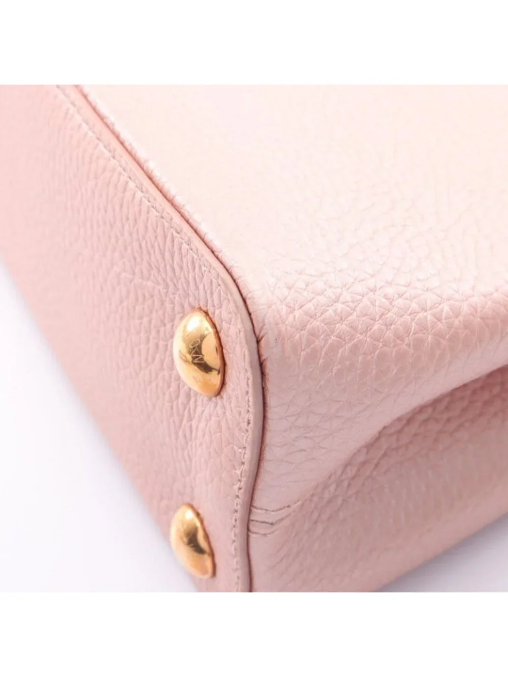 Louis Vuitton Handbag Capucines BB 2-Way Metallic Pink Leather